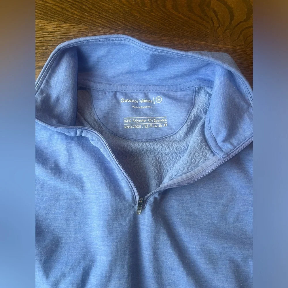 Outdoor Voices 1/4 Zip Pullover Fleece Sweater Sweatshirt - Picture 3 of 4